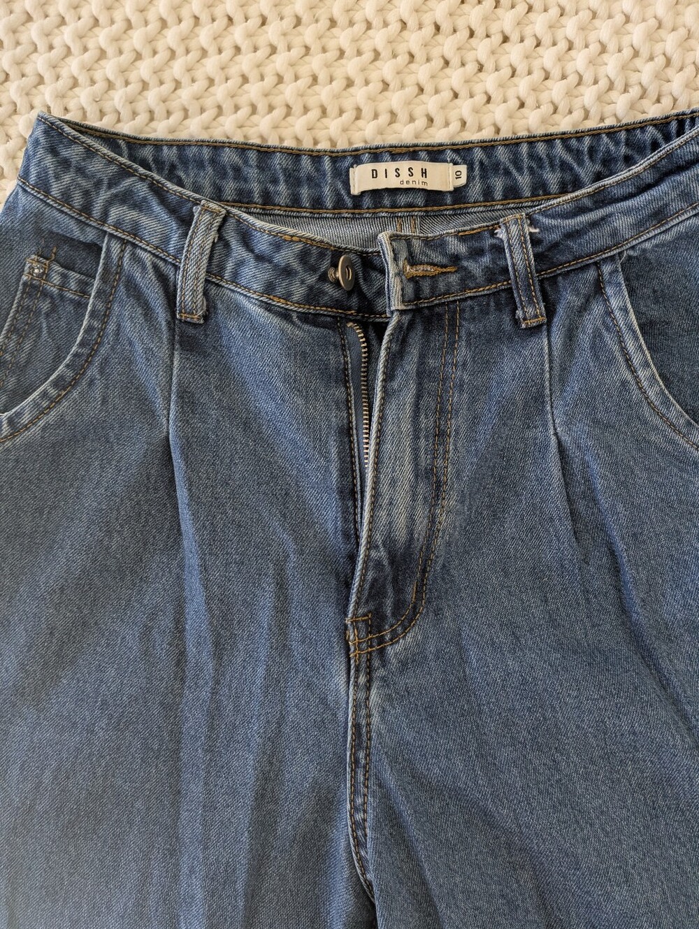 Dissh Wide-Leg Dark Blue Jeans - Picture 3 of 3